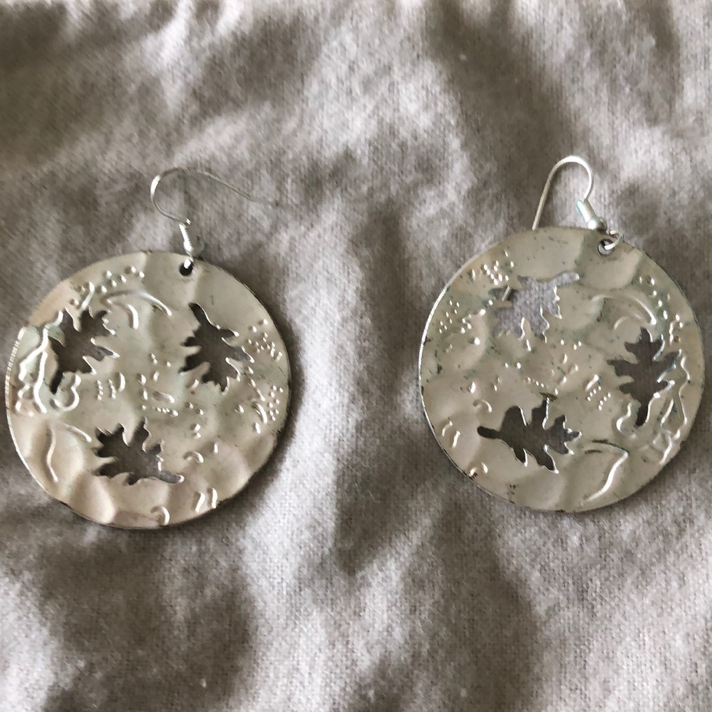 Metal Leaf Earrings